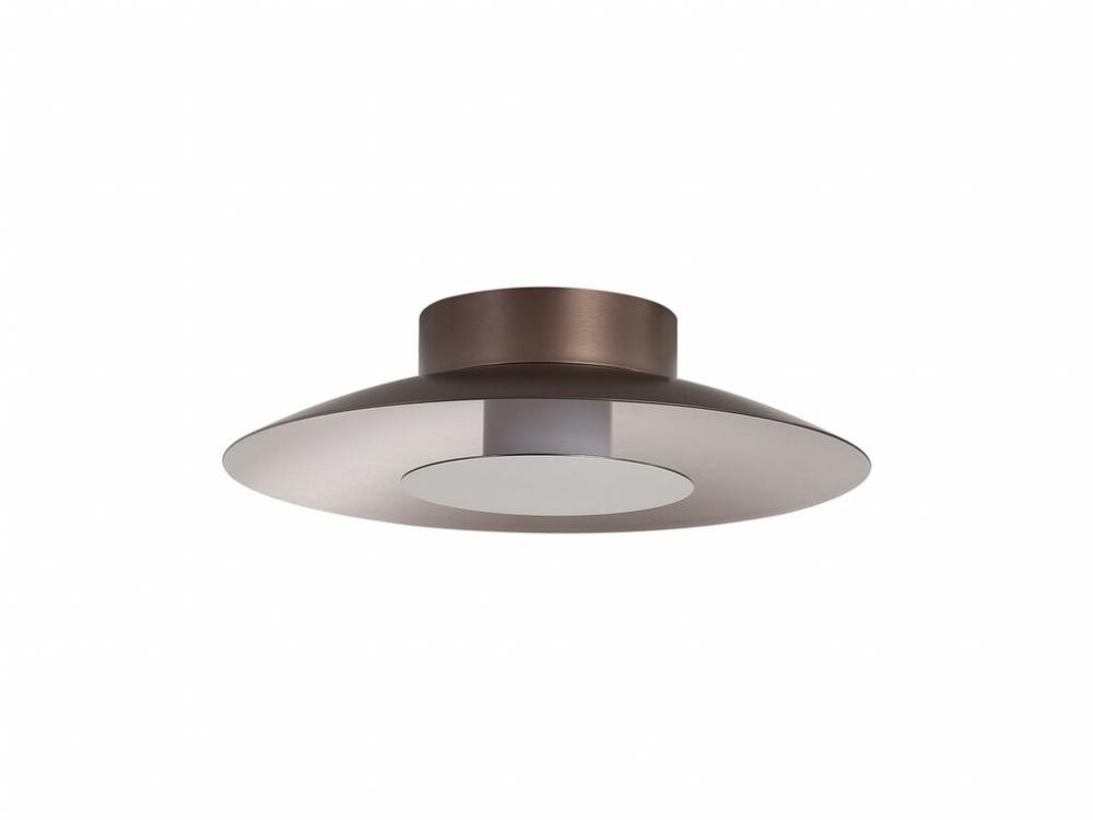 Luma LED Flush Mount - 12" in Coffee Silver with Coffee Silver Shade
